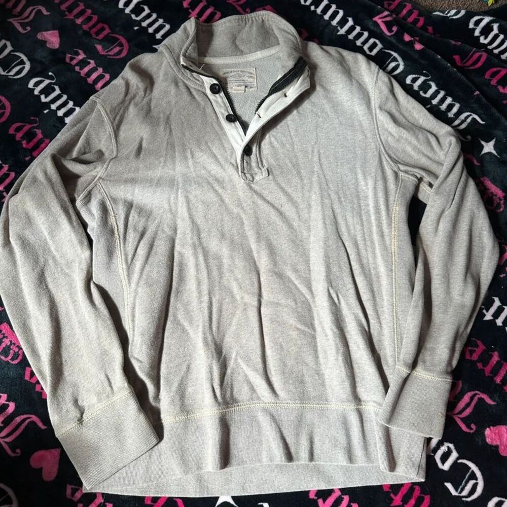 american eagle outfitters vintage quarter snap sweatshirt size M